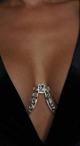 Allure Elegance Crystal Bra Chain - Silver